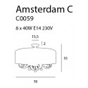 Plafonas AMSTERDAM 78 cm - 4 - 695,33 €