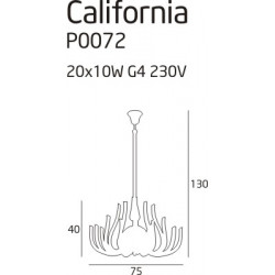 Pakabinamas šviestuvas  CALIFORNIA - 6 - 764,87 €