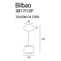 Pakabinamas šviestuvas BILBAO mažas CLEAR 50 cm - 6 - 773,23 €