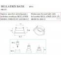 Lubiniai šviestuvai - Įleidžiamas šviestuvas BELLATRIX BATH baltas, IP54, be LED modulio - 16,81 €