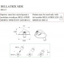 Lubiniai šviestuvai - Įleidžiamas šviestuvas BELLATRIX SIDE baltas, be LED modulio - 14,18 €