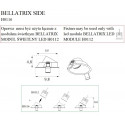 Lubiniai šviestuvai - Įleidžiamas šviestuvas BELLATRIX SIDE juodas, be LED modulio - 14,18 €