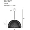 Pakabinami šviestuvai - Pakabinamas šviestuvas BREEZY aukso spalvos 46 cm - 0,00 €