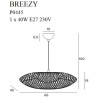 Pakabinami šviestuvai - Pakabinamas šviestuvas BREEZY aukso spalvos 45x66 cm - 0,00 €