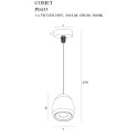 Pakabinami šviestuvai - Pakabinamas šviestuvas COMET ROUND - 74,20 €