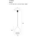 Pakabinami šviestuvai - Pakabinamas šviestuvas COMET DROP - 91,66 €
