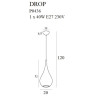 Pakabinami šviestuvai - Pakabinamas šviestuvas DROP aukso spalvos matinis - 153,67 €