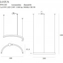 Pakabinami šviestuvai - Pakabinamas šviestuvas LOTUS 33W aukso spalvos - 1 246,57 €