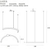Pakabinami šviestuvai - Pakabinamas šviestuvas LOTUS 33W aukso spalvos - 1 246,57 €
