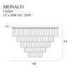 Lubiniai šviestuvai - Plafonas MONACO aukso spalvos Ø 60 cm - 699,92 €