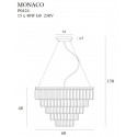 Pakabinami šviestuvai - Pakabinamas šviestuvas MONACO aukso spalvos Ø 60 cm - 740,58 €