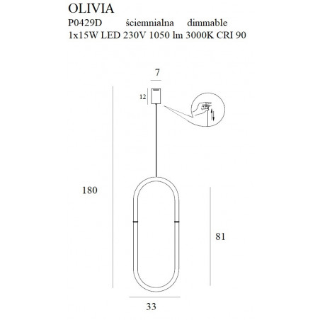 Pakabinami šviestuvai - Pakabinamas šviestuvas OLIVIA I - 0,00 €