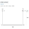 Pakabinami šviestuvai - Pakabinamas šviestuvas ORGANIC HORIZON 100CM aukso spalvos - 318,23 €