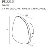 Sieniniai šviestuvai - Sieninis šviestuvas PUZZLE S baltas - 0,00 €