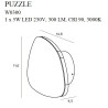 Sieniniai šviestuvai - Sieninis šviestuvas PUZZLE S juodas - 0,00 €