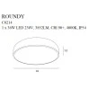 Lubiniai šviestuvai - Plafonas ROUNDY juodas IP54 - 0,00 €