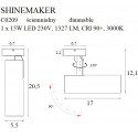Lubiniai šviestuvai - Lubinis šviestuvas SHINEMAKER baltas - 112,17 €