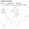 Lubiniai šviestuvai - Įleidžiamas šviestuvas SHINEMAKER baltas - 112,17 €