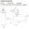 Lubiniai šviestuvai - Įleidžiamas šviestuvas SHINEMAKER juodas - 112,17 €