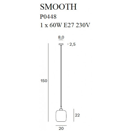 Pakabinami šviestuvai - Pakabinamas šviestuvas SMOOTH - 0,00 €