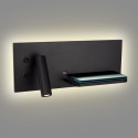 Sieniniai šviestuvai - Sieninis šviestuvas SUPERIOR su USB lizdu ir indukcinių krovikliu juodas - 172,40 €