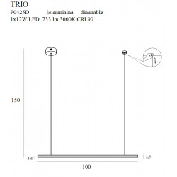 Pakabinami šviestuvai - Pakabinamas šviestuvas TRIO 1 aukso spalvos - 270,40 €