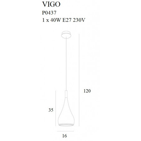 Pakabinami šviestuvai - Pakabinamas šviestuvas VIGO I aukso spalvos matinis - 124,88 €