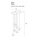 Pakabinami šviestuvai - Pakabinamas šviestuvas ZEN 6 chromo spalvos - 938,04 €