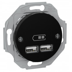 Renova - Renova juodas USB lizdas