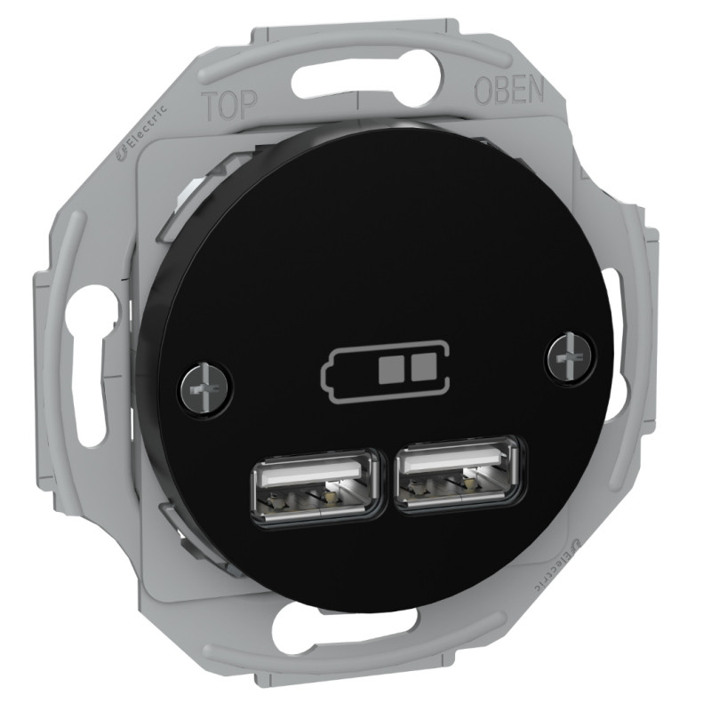 Renova - Renova juodas USB lizdas Renova - Renova juodas USB lizdas