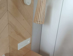 OBZOR Vectis balta rozetė elektros lizdas dvigubas perjungiklis metalinis rėmelis 